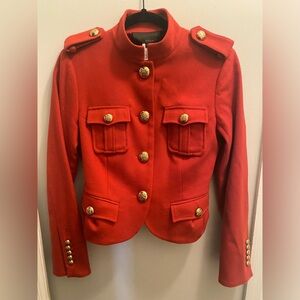 Red With Gold Buttons, Classic Style Blazer